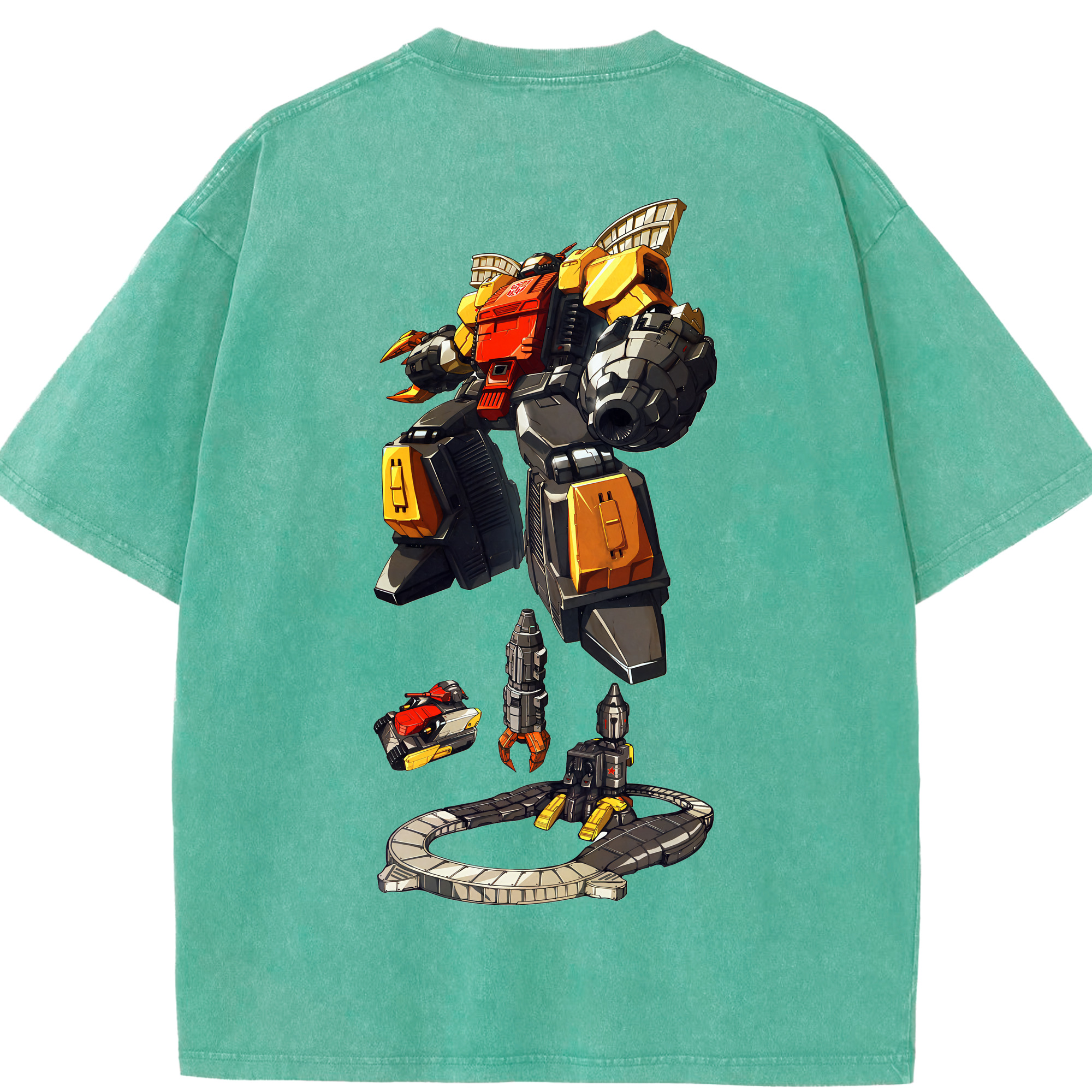 （画像用） Transformers トランスフォーマー 綿100% ヴィンテージ風 半袖Tシャツ（背面プリント）